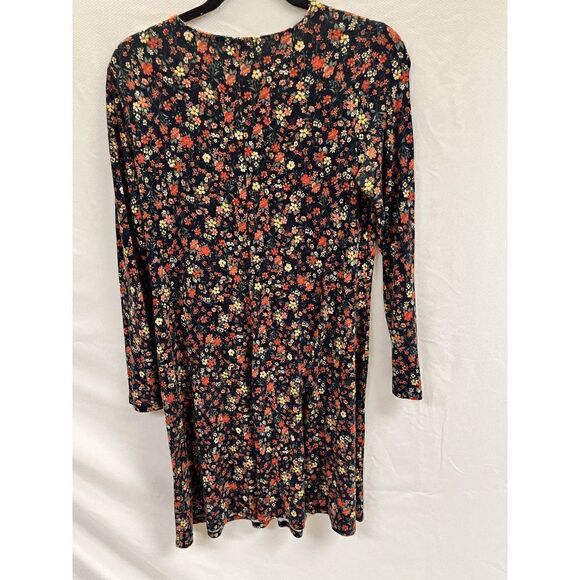 Old Navy Womens Long Sleeve Pullover Boho Mini Dress Floral Multicolor Medium - Picture 4 of 4